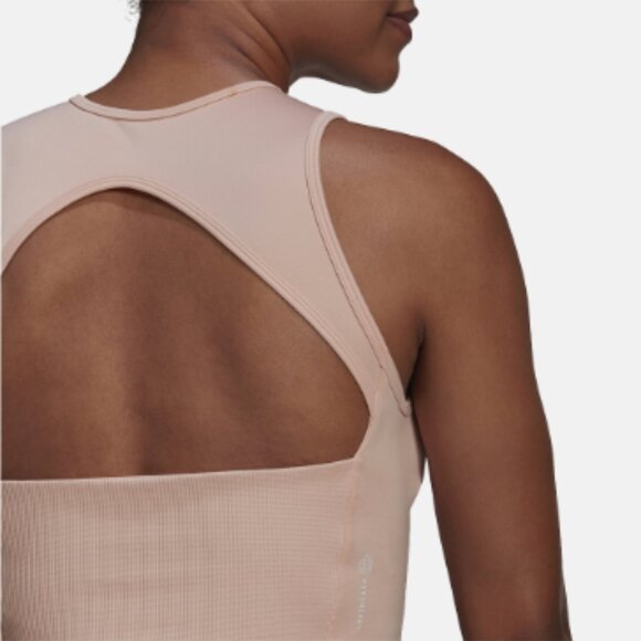 Brand New adidas Training Hyperglam ribbed Cut-Out crop top - Picture 4 of 16